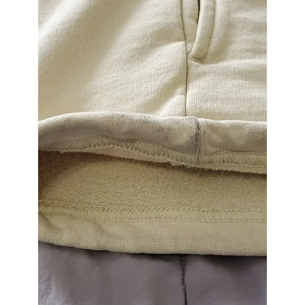 The North Face Hoodie Beige Tan Pullover Sweatshirt Mens Medium Graphic Back